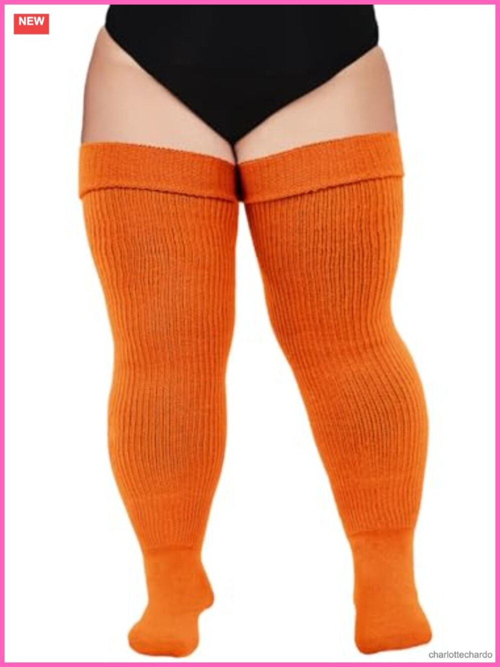 Plus Size Thigh High Socks for Thick Thighs - Extra Long Over the Knee